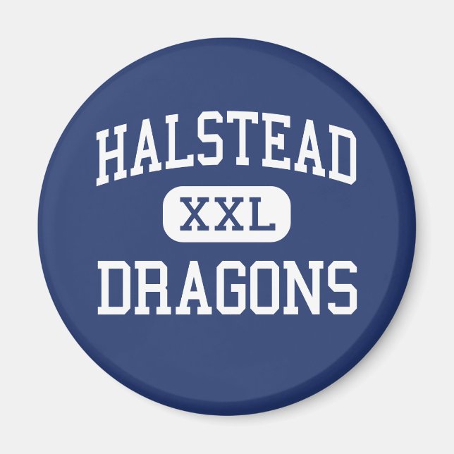 Halstead - Dragons - High School - Halstead Kansas Magnet (Framsidan)