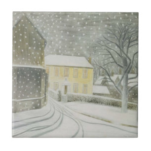 Halstead Road i Snö (av Eric Ravilious) Kakelplatta