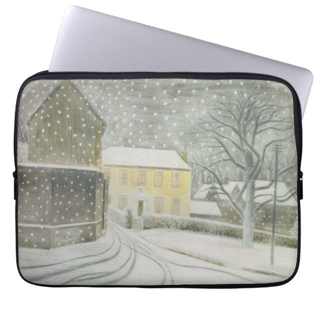 Halstead Road i Snö (av Eric Ravilious) Laptop Fodral (Framsidan)
