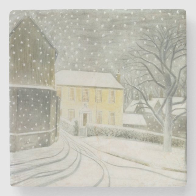 Halstead Road i Snö (av Eric Ravilious) Stenunderlägg (Framsidan)