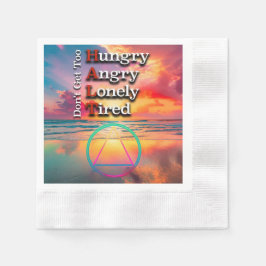 HALT Recovery Slogan Sunrise Pappersservett
