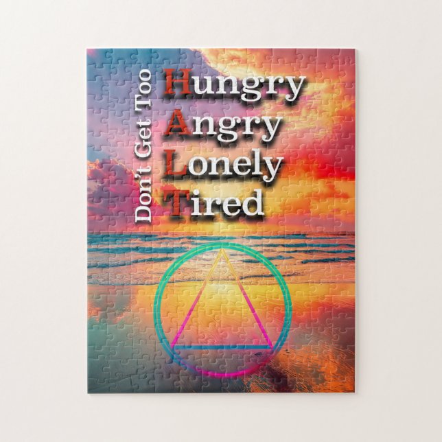 HALT Recovery Slogan Sunrise Pussel (Vertikal)