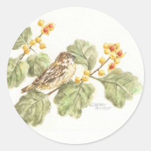 Halt Sparrow Stickers Runt Klistermärke