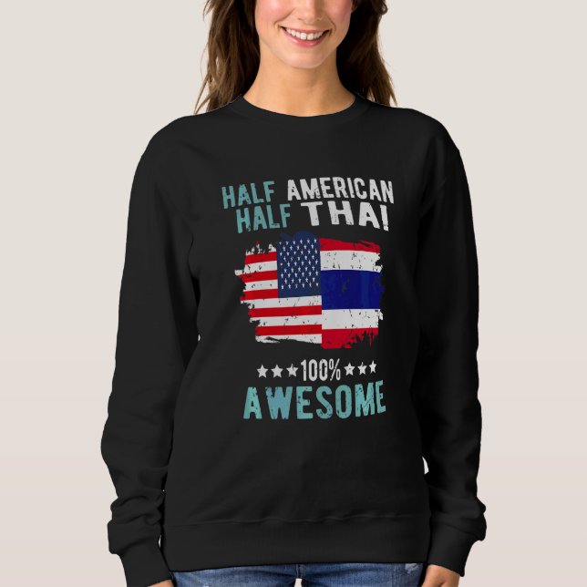 Halv amerikan Halv thailändsk T Shirt (Framsida)