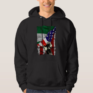 Halv amerikansk flagga nigerianska RÖTTER USA Flag Hoodie