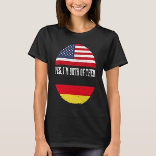 Halv amerikansk halv tysk USA-flagga Tyskland arv T Shirt