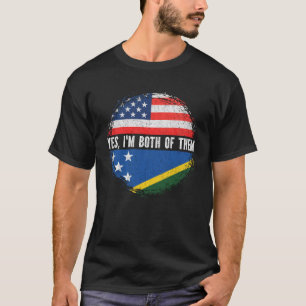 Halv amerikansk Salomon Islander USA flagga T Shirt