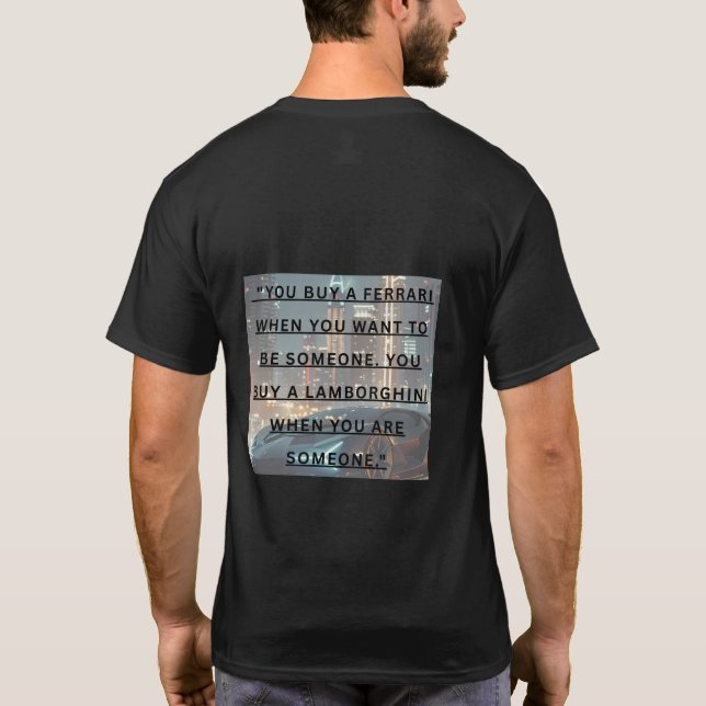 Halv ärm anpassad Lamborghini T-shirt (Baksida)