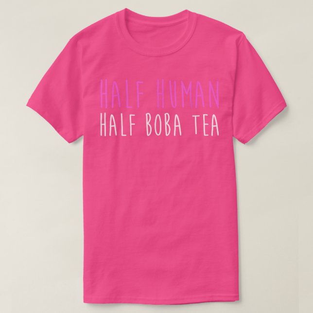 Halv av människa Boba Tea Bubble Tea T Shirt (Design framsida)