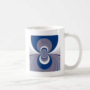 Halv blå kaffemugg