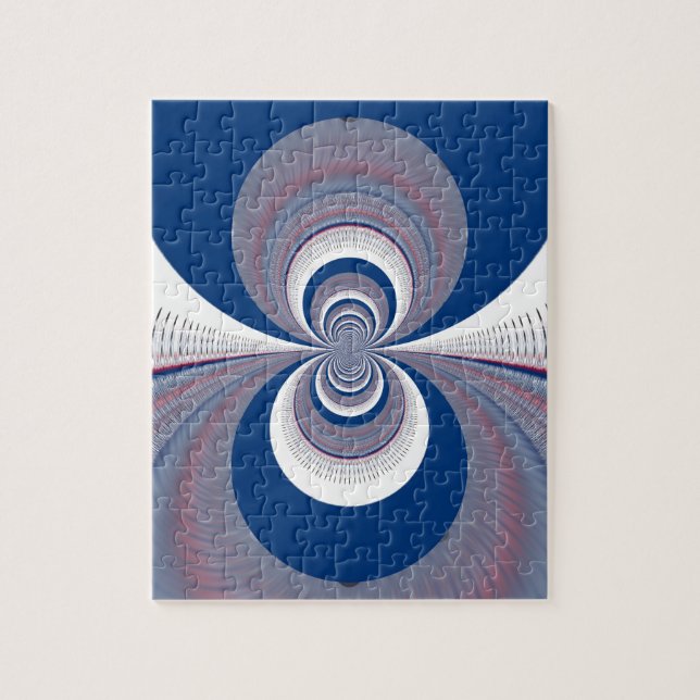 Halv blå pussel (Vertikal)