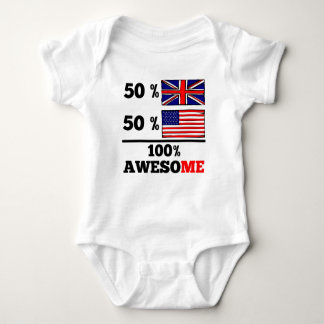 Halv brittisk halv amerikan t shirt