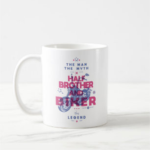 Halv bror och biker mannen myten i legenden kaffemugg