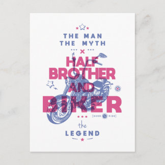 Halv bror och biker mannen myten i legenden vykort