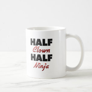 Halv clown halva Ninja Kaffemugg