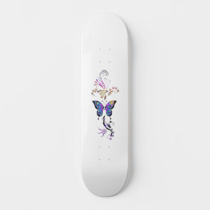 Halv-Colin Medvetenhet Fjäril Mini Skateboard Bräda 18,5 Cm
