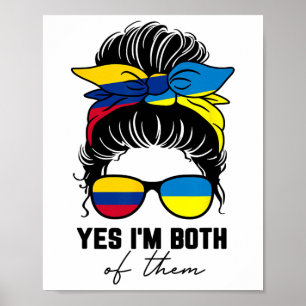 Halv colombiansk Halv ukrainsk flicka Colombia Ukr Poster