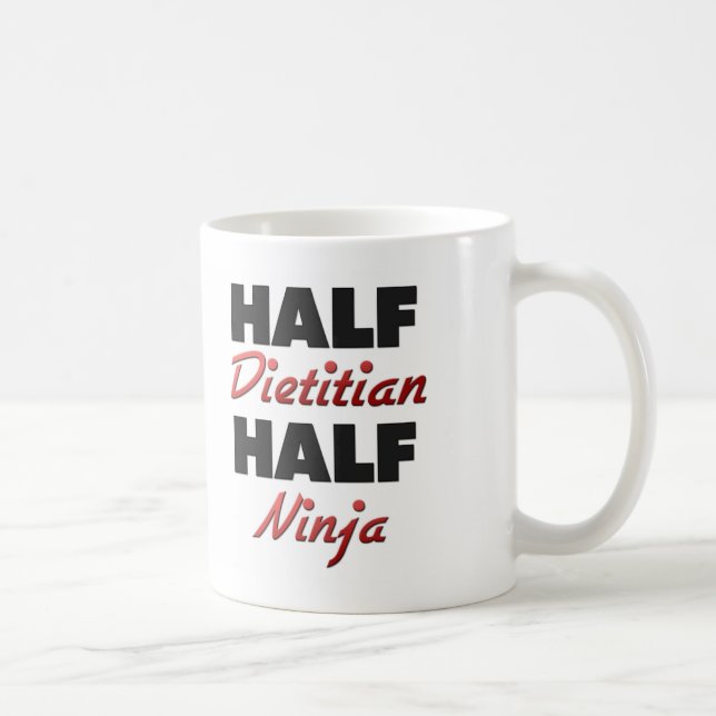 Halv Dietitian halva Ninja Kaffemugg (Höger)