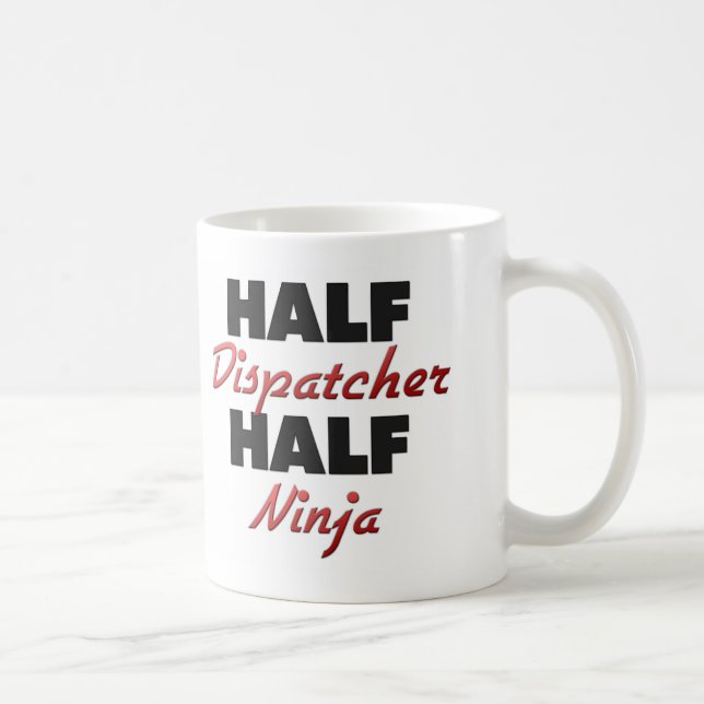 Halv Dispatcher halva Ninja Kaffemugg (Höger)