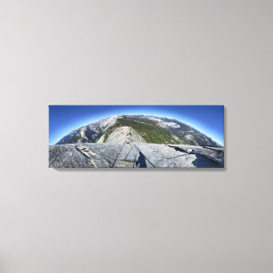 Halv dome Tittar nedåt från kablar - Yosemite Canvastryck