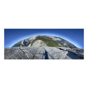 Halv dome Tittar nedåt från kablar - Yosemite Fototryck
