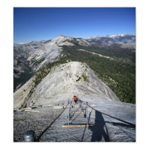Halv dome Tittar nedåt från kablar - Yosemite Fototryck