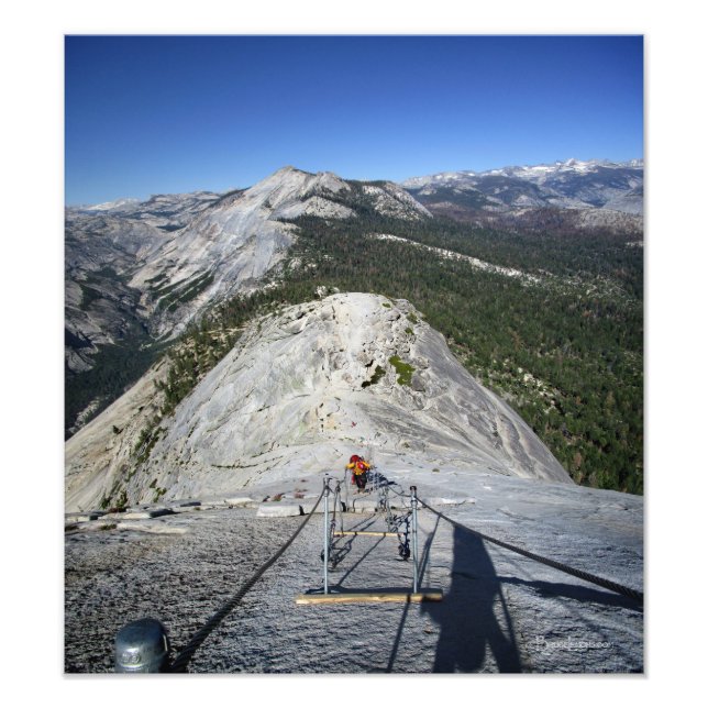 Halv dome Tittar nedåt från kablar - Yosemite Fototryck (Framsidan)