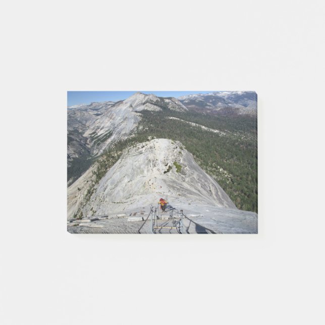 Halv dome Tittar nedåt från kablar - Yosemite Post-it Block (Framsida)