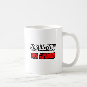 Halv elektriker...halvsuperhjälte kaffemugg