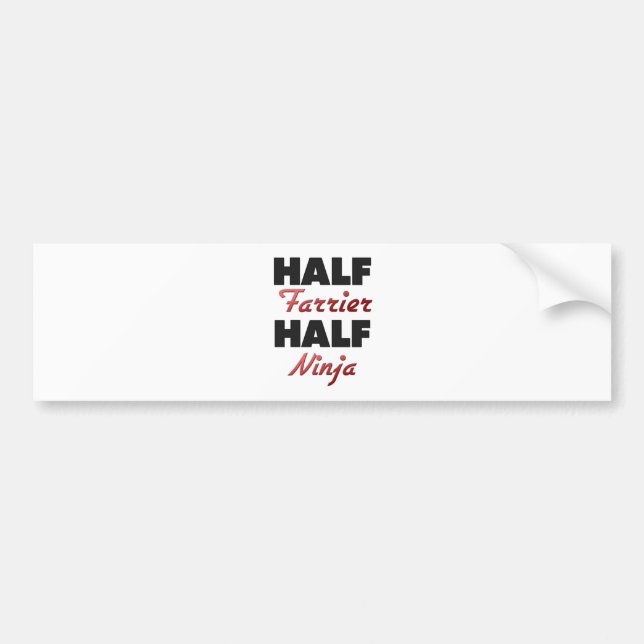 Halv Farrier halva Ninja Bildekal (Framsidan)