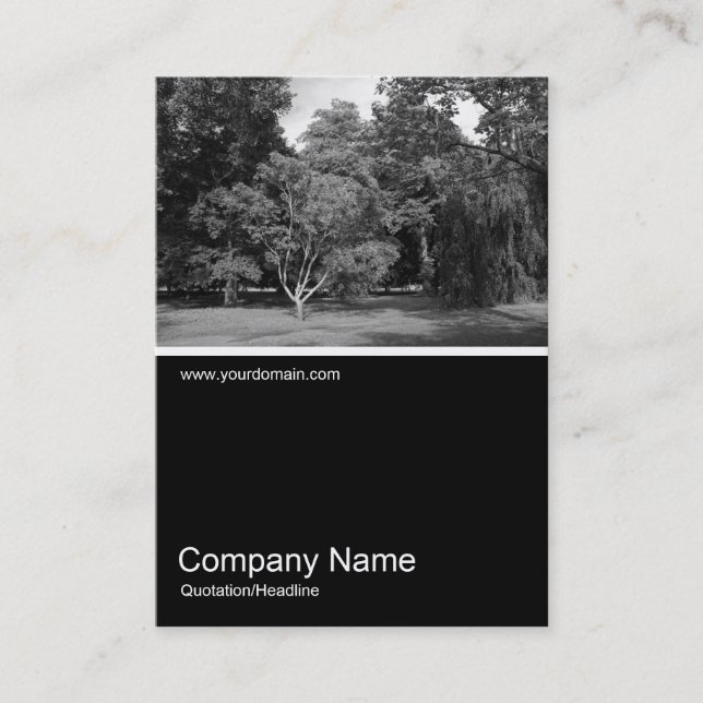 Halv&foto 0330 - Träd under sommaren Visitkort (Framsida)
