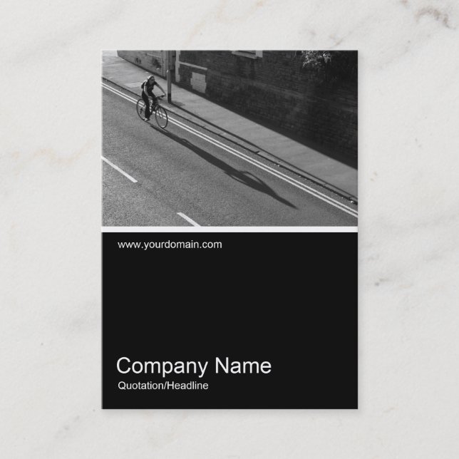 Halv&foto 0339 - cykling BW Visitkort (Framsida)