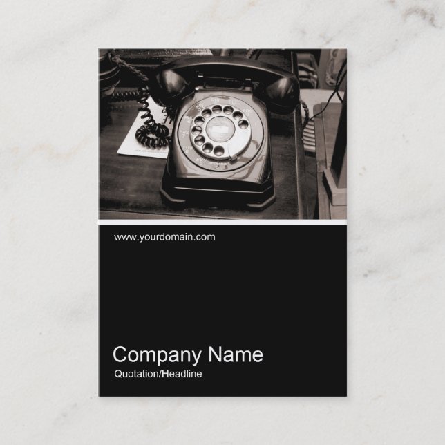 Halv&foto 041 - Gammal telefon Visitkort (Framsida)