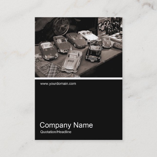 Halv&foto 045 - Leksak-bilar Visitkort (Framsida)