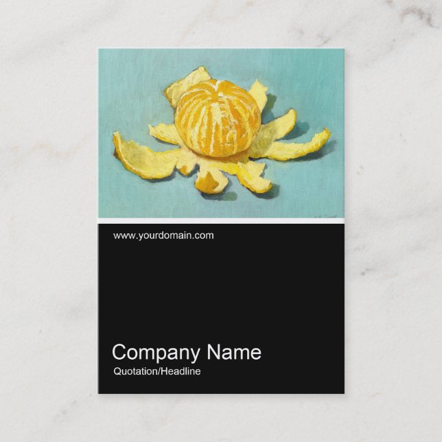 Halv&foto 089 - Skalat klementin - olja Visitkort (Framsida)