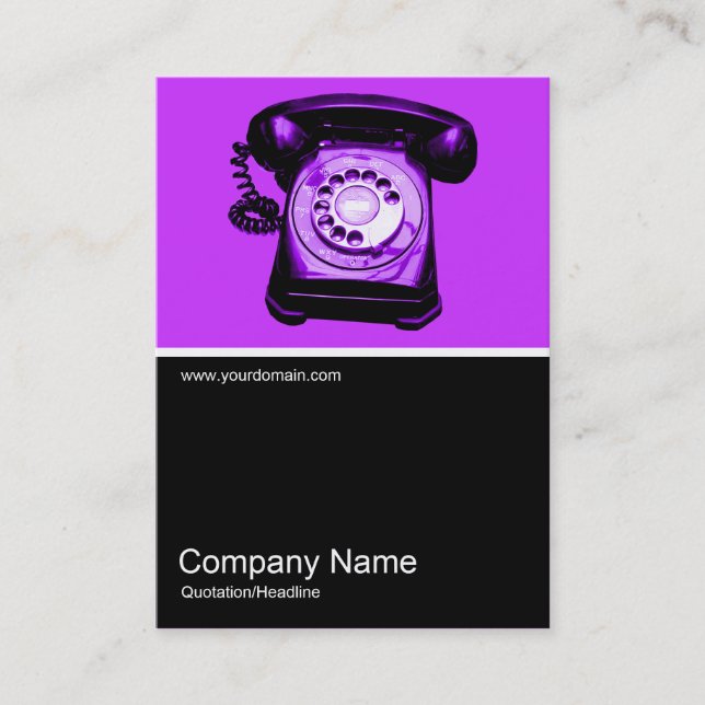 Halv&foto - Hotline - Lila CC33FF Visitkort (Framsida)