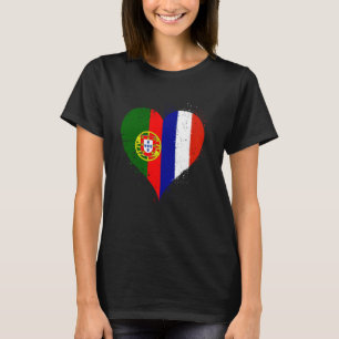 Halv Fransk halv portugisisk A Frankrike Portugal T Shirt