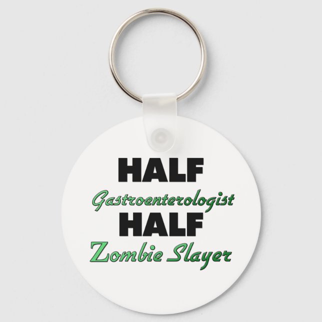 Halv gastroenterolog Halva Zombie Sayer Nyckelring (Framsida)