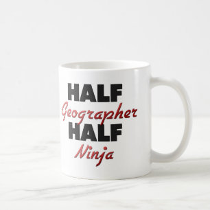 Halv geograf halva Ninja Kaffemugg