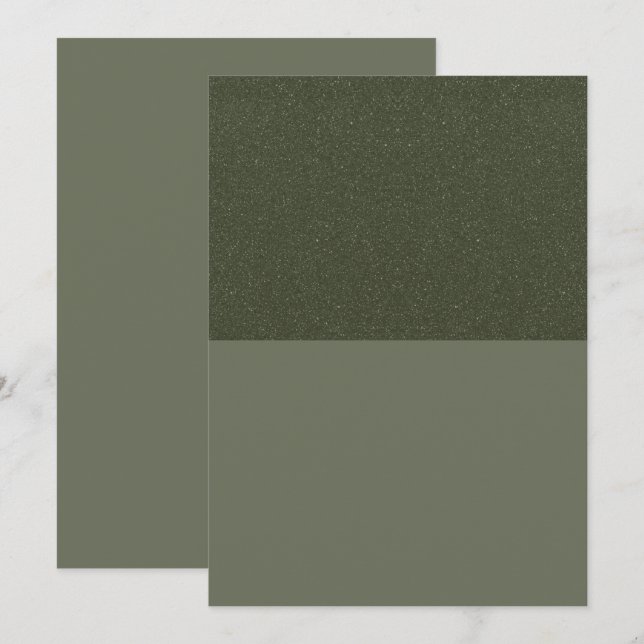 Halv Glitter Moss Grön Platt Program – Anpassa (Fram/baksida)