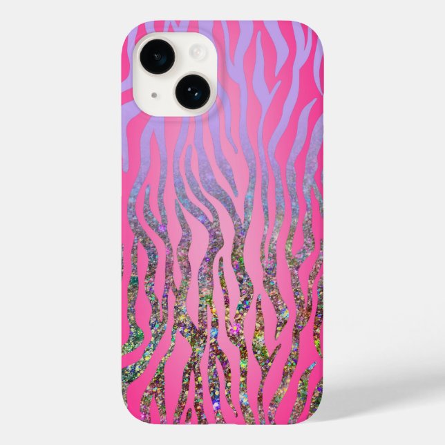 Halv glitter rosa tigertryck (Baksida)