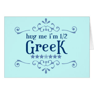Halv grek hälsningskort