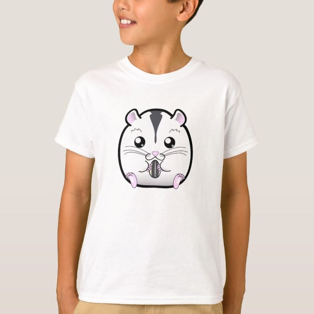 Halv Hamster för vitryssdvärg T Shirt (Framsida)