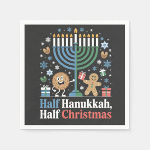 Halv Hanukkah Halv jul Rolig Christmukkah Pappersservett