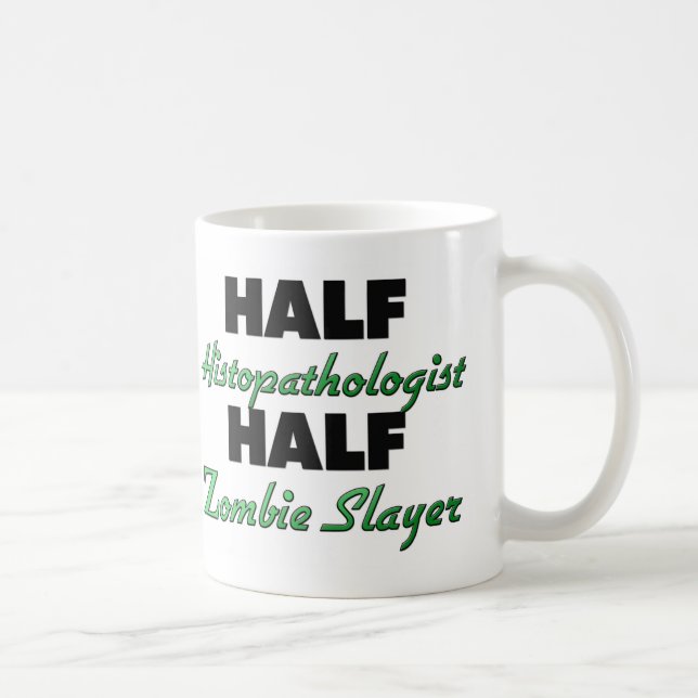Halv Histopathologist halv ZombieSlayer Kaffemugg (Höger)
