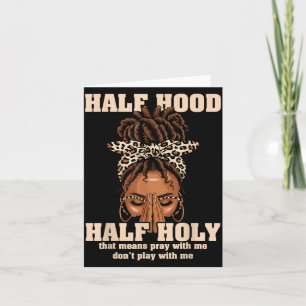 Halv Hood Halv Helig Bön Kristna Afrikanska Afro B Kort