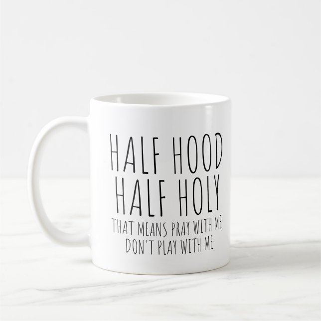 Halv hood halv helig kaffemugg (Vänster)