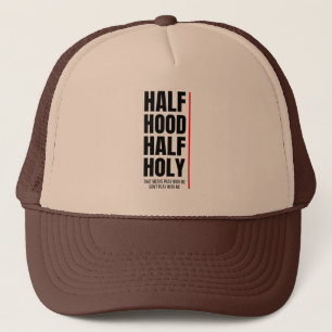 HALV HOOD HALV HELIG TRUCKERHATT KEPS