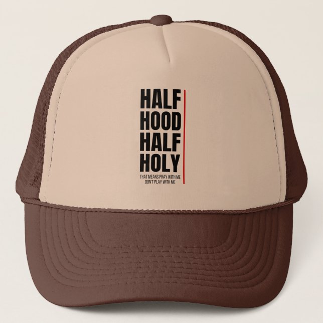HALV HOOD HALV HELIG  TRUCKERHATT KEPS (Framsida)