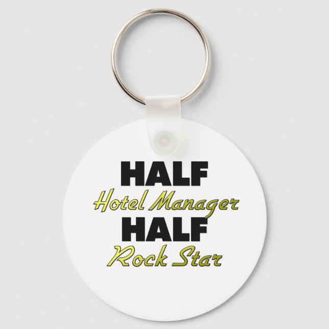 Halv Hotel Manager-Rockstjärna Nyckelring (Framsida)